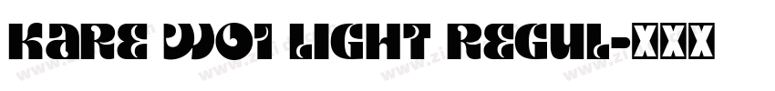 Kare W01 Light Regul字体转换